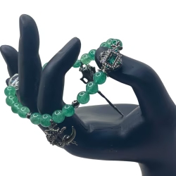 Green Strawberry Quartz Bracelet