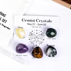 Zodiac crystal raw stones.