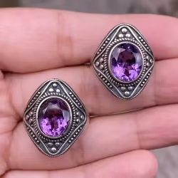 Antiqued Amethyst Ring