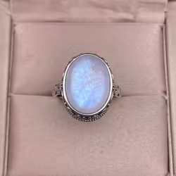 Minimalist Fashion Blue Moonstone Ring