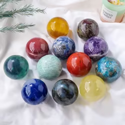 6cm Natural Crystal Sphere Ornament