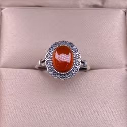 Minimalist Garnet Ring