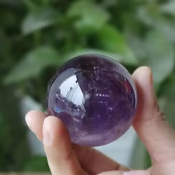 Natural Brazilian Amethyst Sphere Ornament