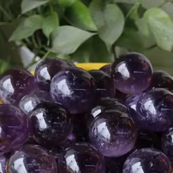 Natural Brazilian Amethyst Sphere Ornament