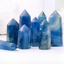 Natural Blue Fluorite Column