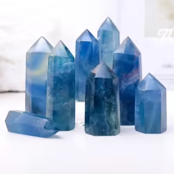 Natural Blue Fluorite Column