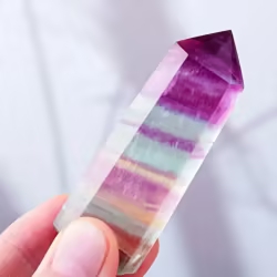 Multicolored Fluorite Crystal Column