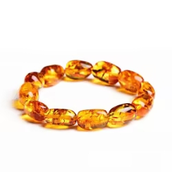 Natural Amber Freeform Bracelet