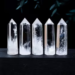 Clear Crystal Hexagonal Energy Column