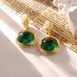 Green-colored earrings