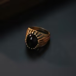 Black Agate Ring