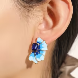 Blue Petal Studs