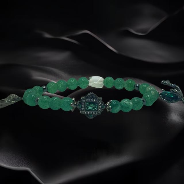 Green Strawberry Quartz Bracelet