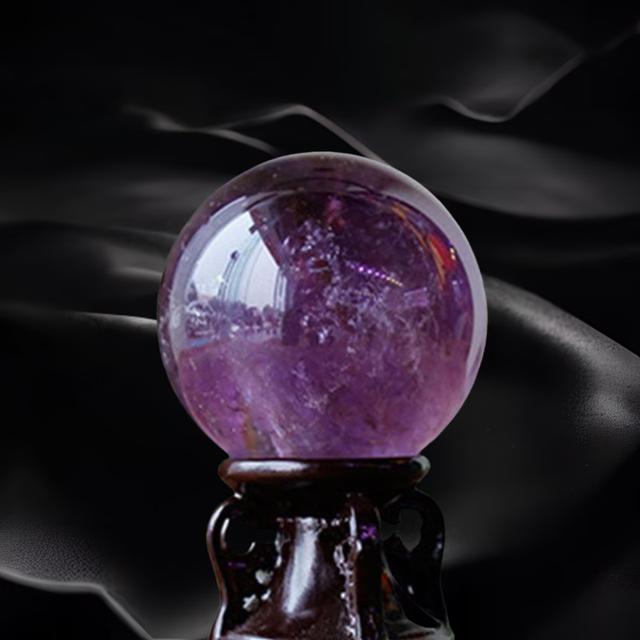 Natural Brazilian Amethyst Sphere Ornament