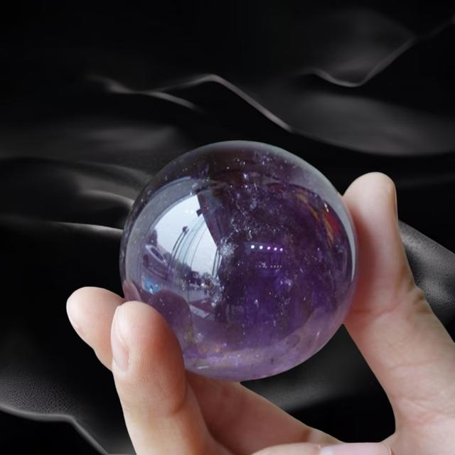 Natural Brazilian Amethyst Sphere Ornament