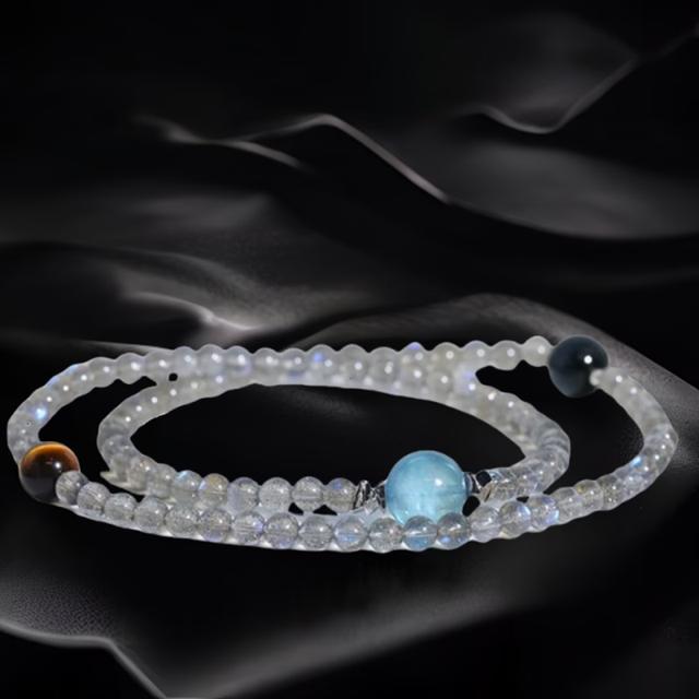 Natural Moonstone Beaded Bracelet