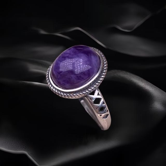 Minimalist Charoite Ring