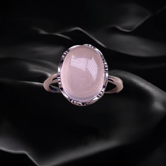 Minimalist Rose Quartz Ring