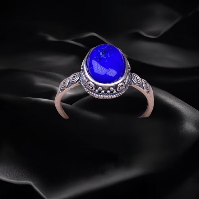 Antiqued Lapis Lazuli Ring