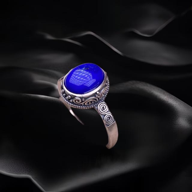 Antiqued Lapis Lazuli Ring