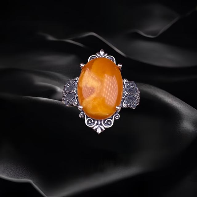 Exquisite Amber Ring