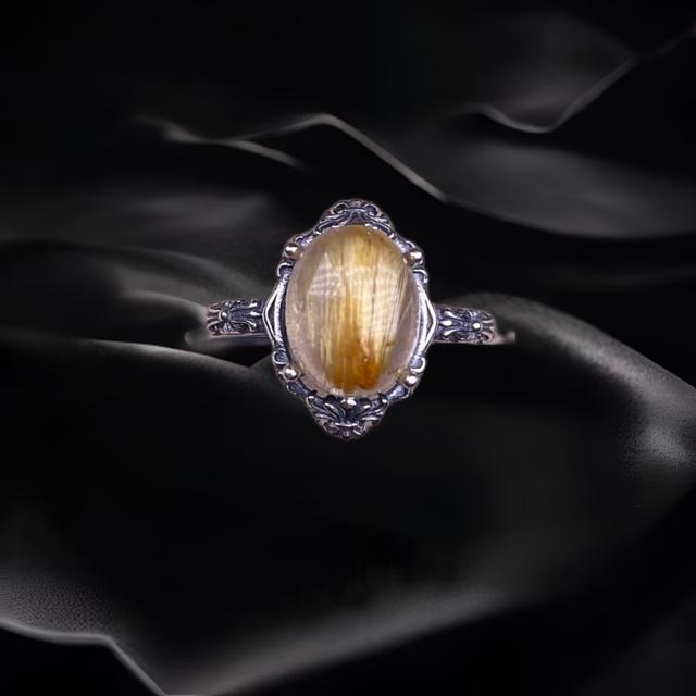 Smooth Hair Tourmaline Ring