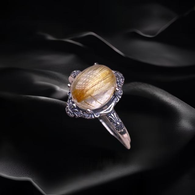 Smooth Hair Tourmaline Ring