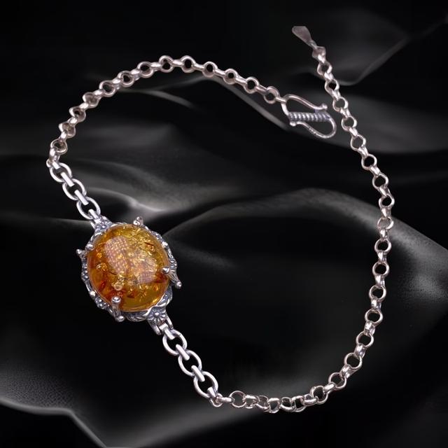 Flower Amber Bracelet