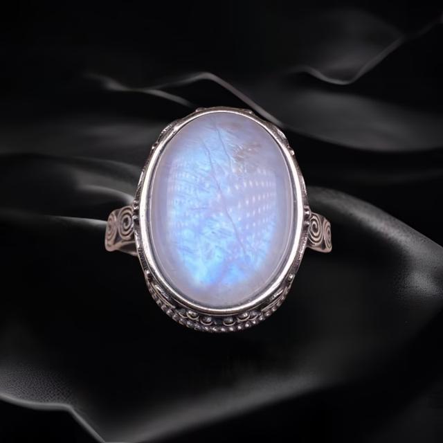 Minimalist Fashion Blue Moonstone Ring