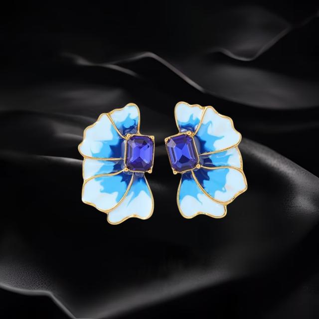 Blue Petal Studs