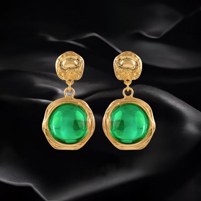 Green-colored earrings