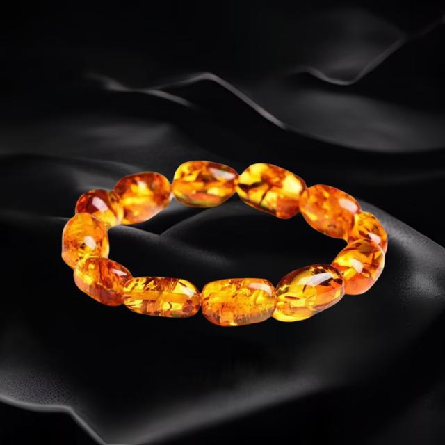 Natural Amber Freeform Bracelet