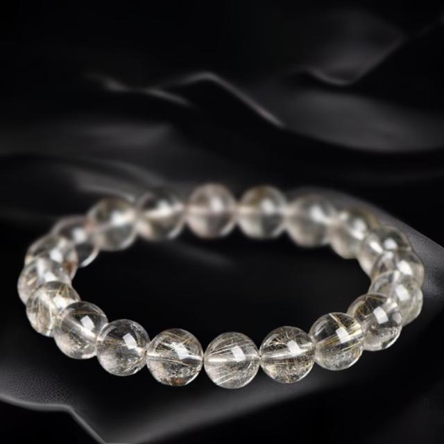 Silver Rutilated Quartz Bracelet