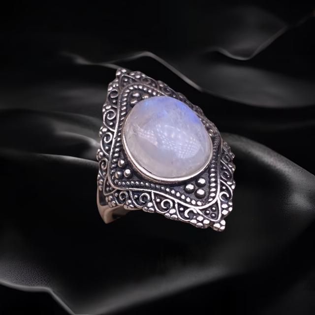 Personalized Blue Moonstone Ring