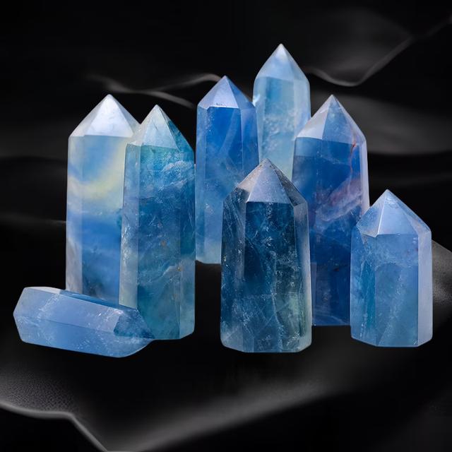 Natural Blue Fluorite Column