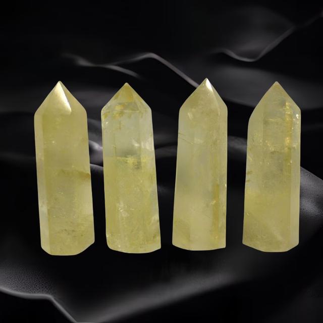 Natural Citrine Single Point Hexagonal Column