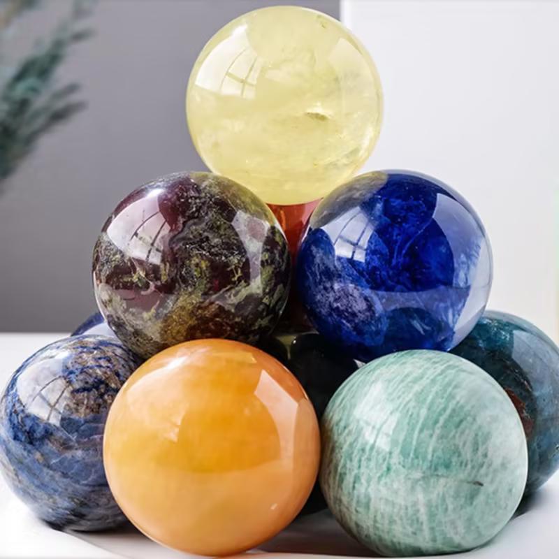 6cm Natural Crystal Sphere Ornament