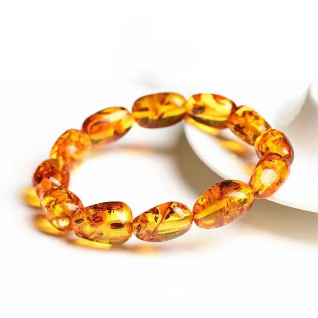 Natural Amber Freeform Bracelet